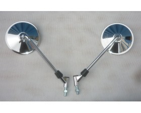 ZRCÁTKA PÁR - CHROMOVANÁ  - M10X1,25  - KULATÁ, LOMENÁ  - S HOMOLOGACÍ 